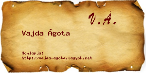 Vajda Ágota névjegykártya